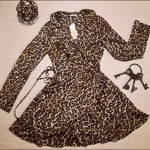 Gianni Bini Leopard Wrap Dress